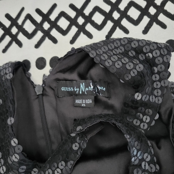 Guess by Marciano Women's Sequin Black Peplum Top Size  XS - Picture 9 of 10